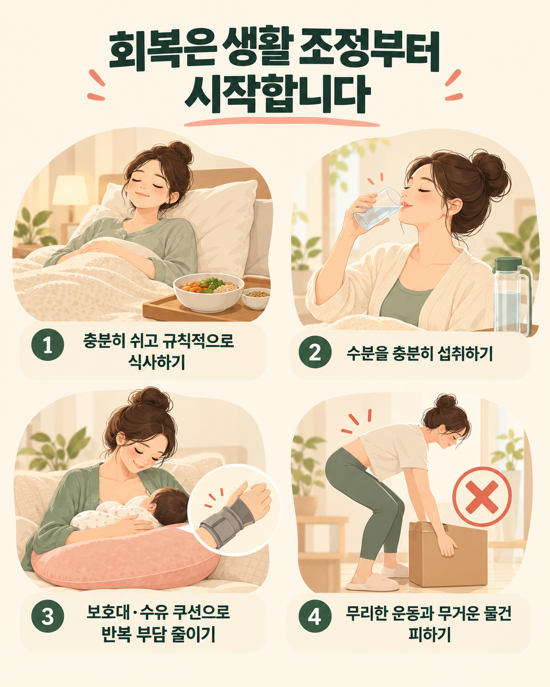 산후풍 생활 관리와 회복 방법 카드뉴스
